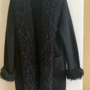 Neiman Marcus black knit jacket